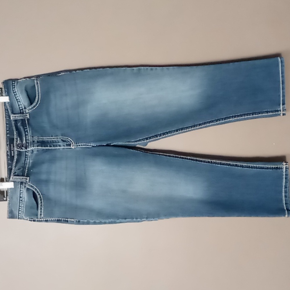 Nine West Jeans Date Night Fit w Back Pocket Bling and Thick Threads Size 14